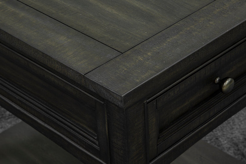 Hanson 20” Traditional Pine End Table with Storage - Graphite