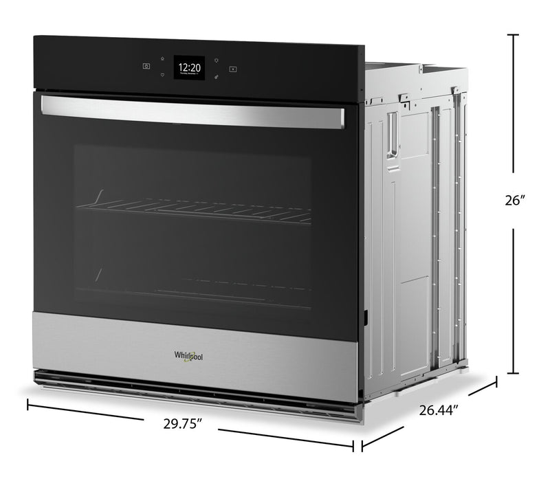 Whirlpool 30\" 5 Cu. Ft. Electric Single Wall Oven with Air Fry - Fingerprint Resistant Stainless Ste… 