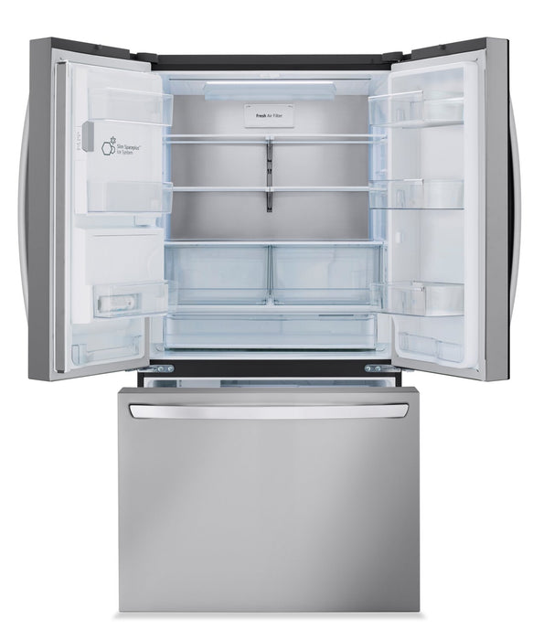 LG 36\" 26 Cu. Ft. French-Door Counter-Depth MAX™ Refrigerator - Smudge Proof Stainless Steel - LRFXC… 