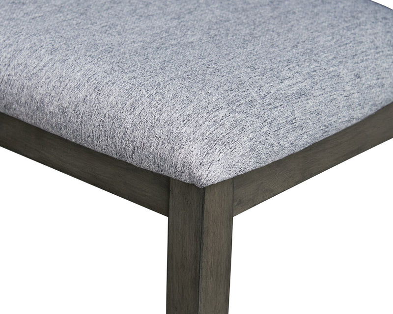 Bryn Dining Chair with Fabric Seat, Spindle-Back - Dark Grey