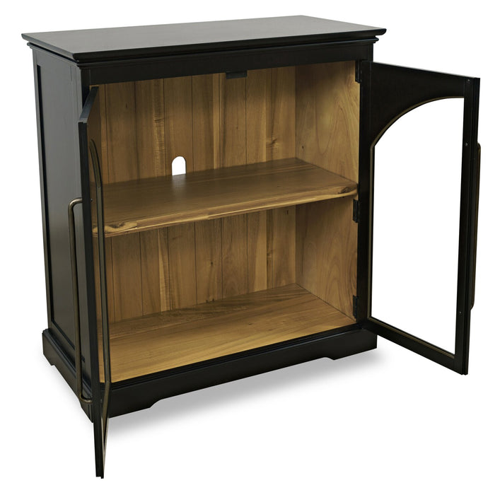 Twyla Solid Wood Accent Cabinet - Black