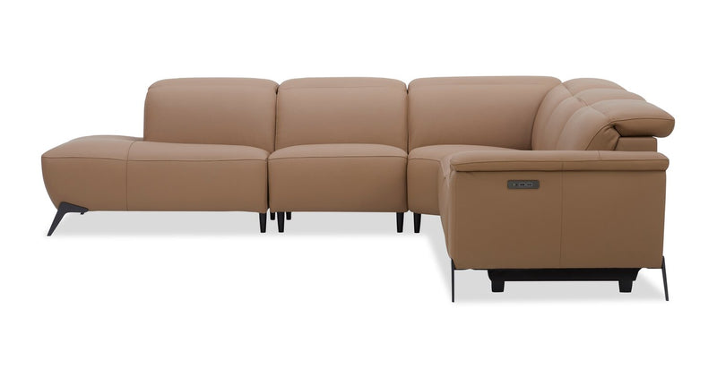 Valencia 5-Piece Left-Facing Power Reclining Sectional - Blanca Macha