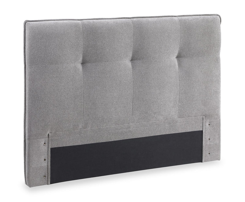 Amos Grey Tufted Fabric Headboard - Queen