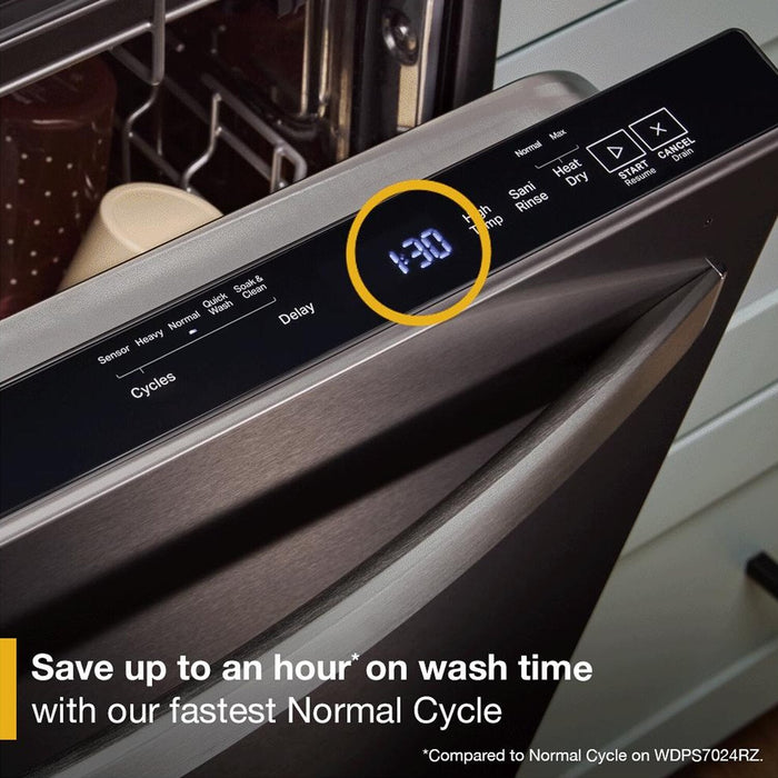 Whirlpool 24\" 47 dBA Built-In Dishwasher - Fingerprint Resistant Black Stainless Steel - WDTS8024SV 