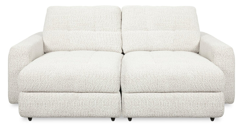 Scott Living Elevate Modular 82\" Chenille Fabric Loveseat with Power Sliding - Beige 