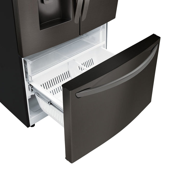 LG 36\" 28 Cu. Ft. French-Door Refrigerator - Smudge Proof Black Stainless Steel - LRFS28XBD 