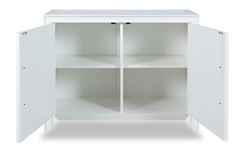 Keena Solid Wood Accent Cabinet - White