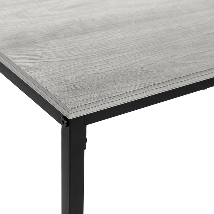 Ariella 40\" Modern Coffee Table - Grey Top with Black Metal Legs