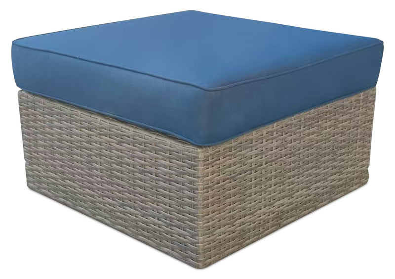 Naples 2-Piece Patio Ottoman Set - Blue