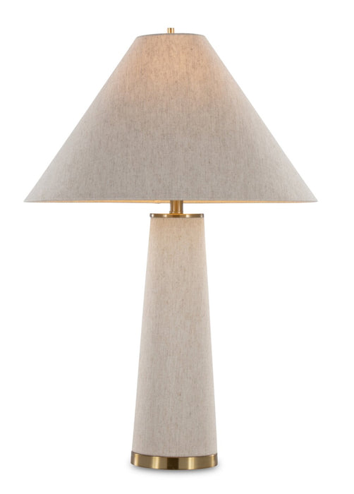 Rachel 28\" Contemporary Table Lamp with Linen Shade – Brass