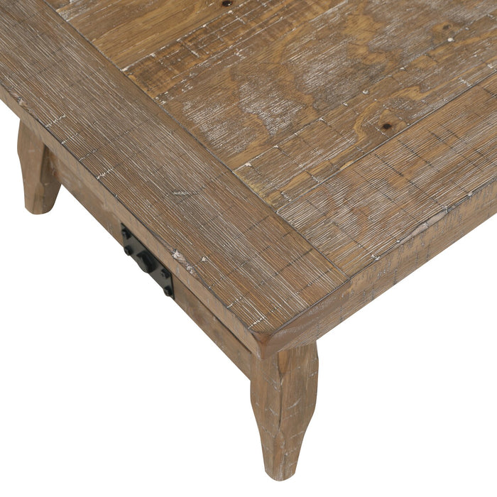 Cedar 48\" Rustic Coffee Table - Natural Pine