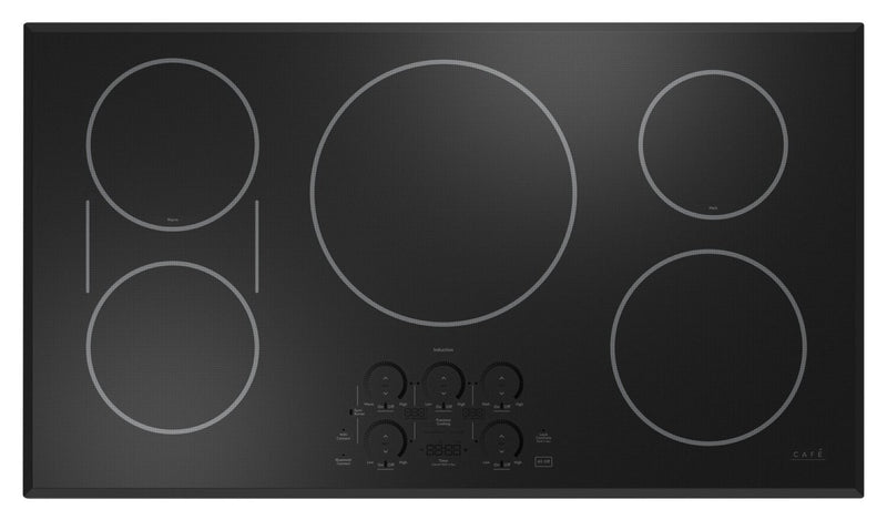 Cafe 36\" 5-Element Electric Cooktop - Black - CHP90361TBB 