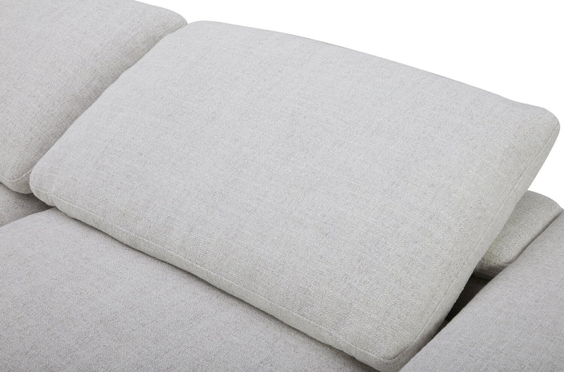 Sky Modular 5-Piece Fabric Power Reclining Sectional with Removable Feather Down Cushions - Nathan Wheat