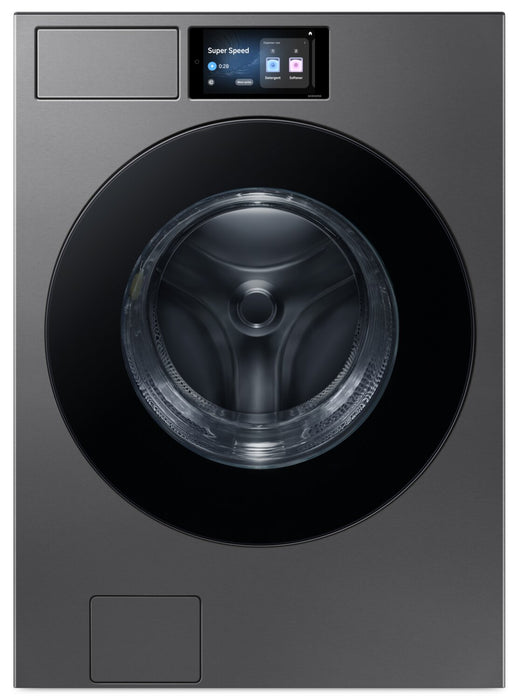 Samsung 6.1 Cu. Ft. Front Load Washer with AI Fabric Sensing – Dark Steel - WF90F53ADSA5
