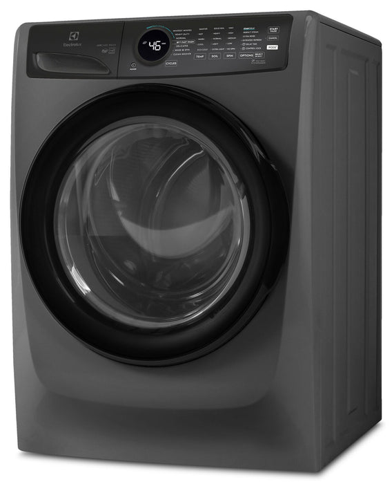 Electrolux 4.5 Cu. Ft. Front Load Perfect Steam™ Washer with LuxCare® Wash – Titanium – Stackable - ELFW7437AT