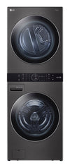 LG 5.2 Washer/7.4 Dryer Cu. Ft. Front-Load High-Efficiency Steam Washtower™ - Black Steel - WKGX201H… 