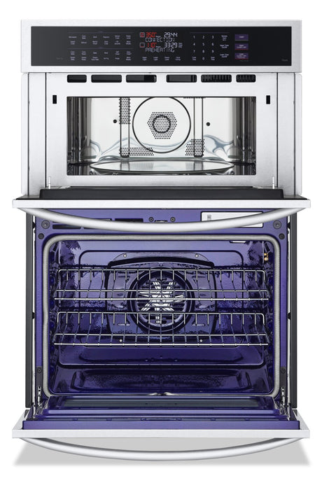 LG 30\" 6.4 Cu. Ft. Electric Combination Wall Oven with True Convection - Smudge Proof Stainless Stee… 