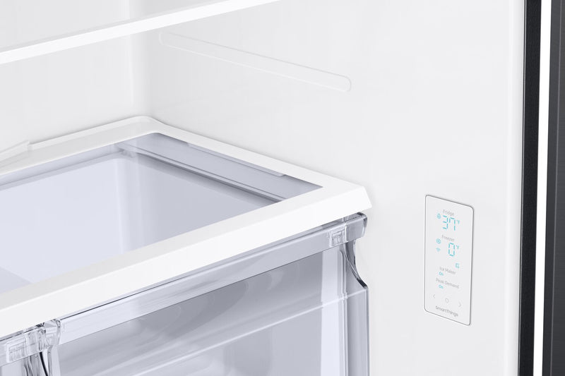 Samsung 33\" 17.5 Cu. Ft. Counter-Depth French-Door Refrigerator - Black Caviar Matt - RF18A5101MT/AA
