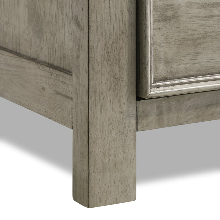 Levi Bedroom Chest of Drawers, 6-Drawer, 39\"W x 56\"H, Wood - Drift Grey 