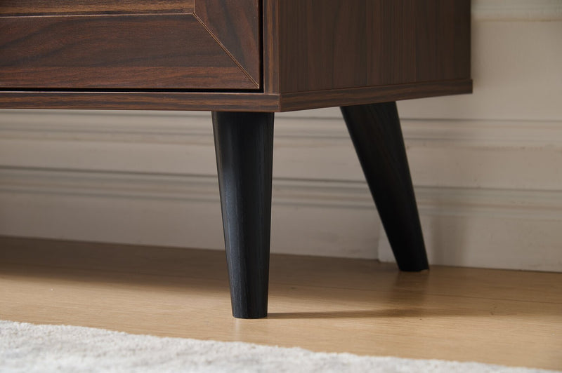 Archie 55\" Modern TV Stand with Storage for TVs up to 58\"- Dark Walnut