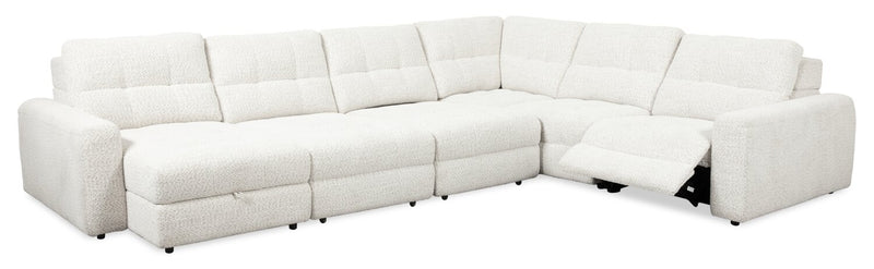 Scott Living Elevate Modular 6-Piece Left-Facing Chenille Fabric Sectional - Beige