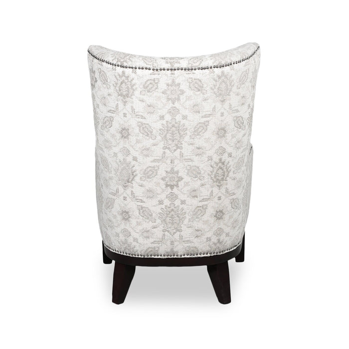 Haden 30\" Chenille Fabric Accent Chair with Wood Base and Nailhead Trim - Limbu Mint Multicolour