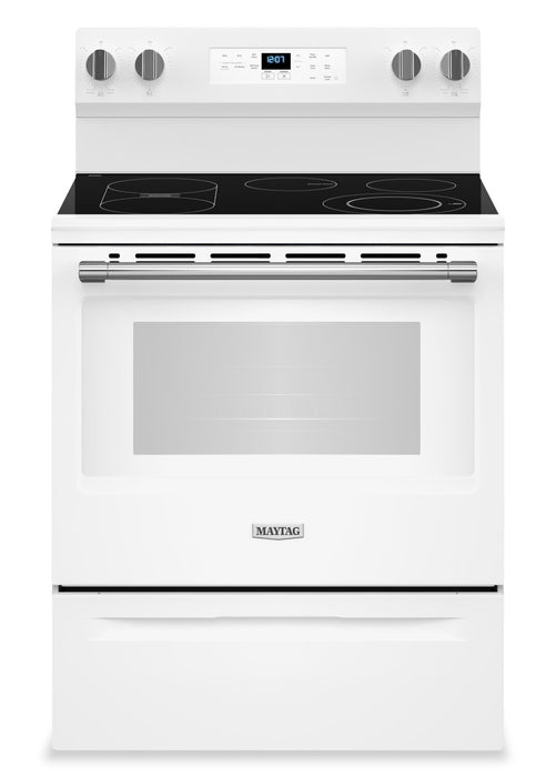 Maytag 30\" 5.3 Cu. Ft. Electric Range with No Preheat Air Fry - White - YMFES6030RW