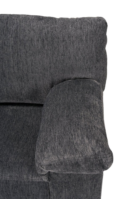 Made in Canada Morgan 2-Piece Left-Facing Chenille Fabric Condo Size Sectional with Accent Pillows - Grey
