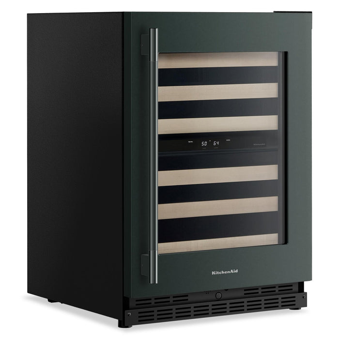 Kitchenaid® 24\" Undercounter Wine Cellar with Full-Extension Wood-Front Racks - KUWR524SJP