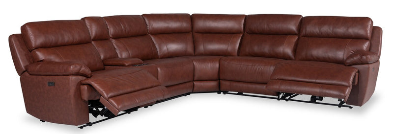 Sorrento 6-Piece Genuine Leather Sectional