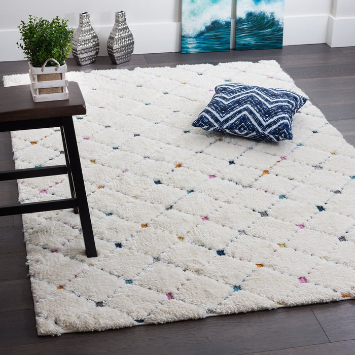 Robin Multi-Colour Moroccan Shag Area Rug - 6'7\" x 9'6\"