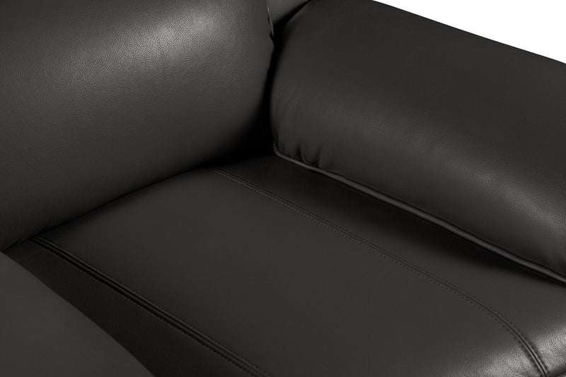 Chandler 37\" Leather-Look Fabric Reclining Chair - Grey 