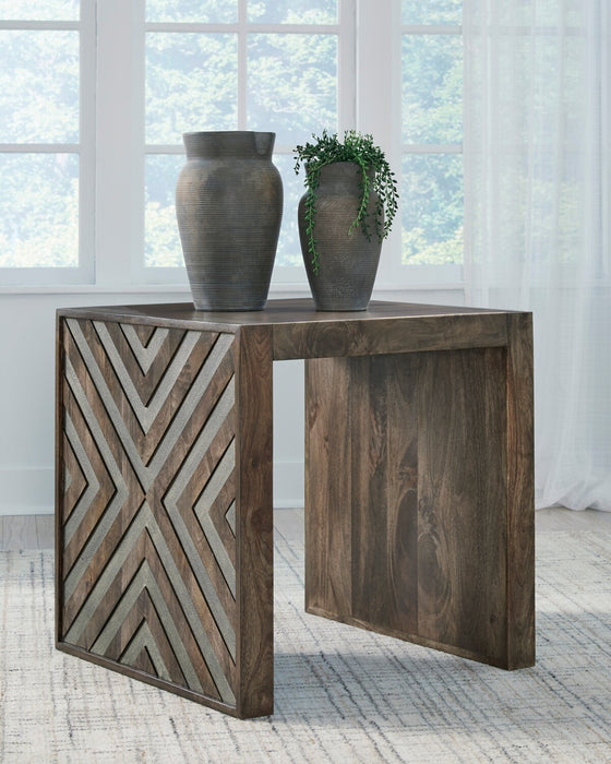 Madden 24” Modern End Table - Brown
