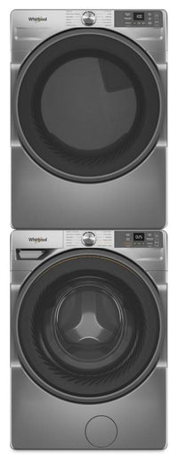 Whirlpool 5.2 Cu. Ft. Smart Front-Load Washer and 7.4 Cu. Ft. Gas Dryer - Radiant Silver 