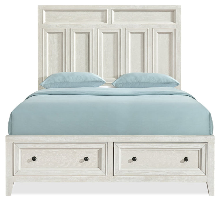 Casa Queen Storage Panel Bed - White
