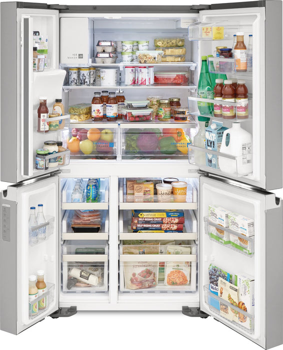 Frigidaire Gallery 36\" 21.5 Cu. Ft. Counter-Depth 4-Door Refrigerator - Smudge-Proof® Stainless Stee… 