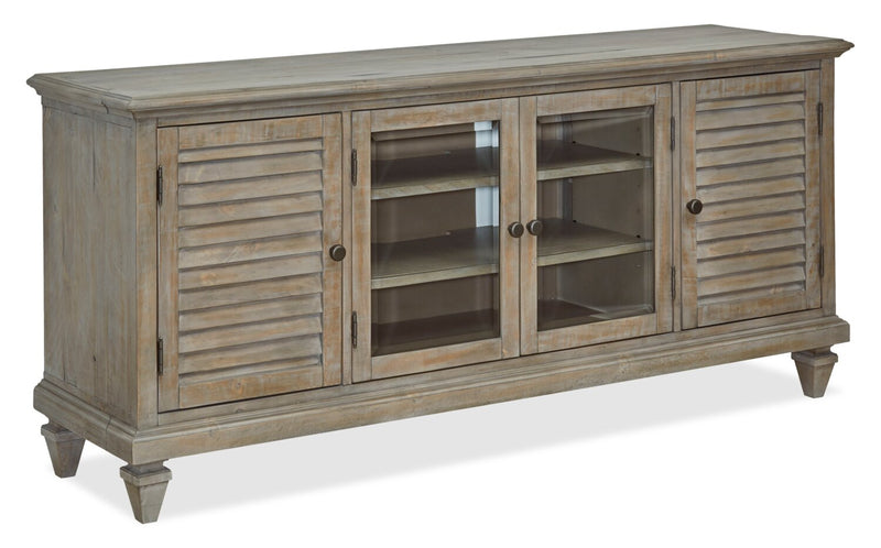 Baron Rustic 4-Piece Pine Entertainment Centre with Storage and Cable Management for TVs up to 70”