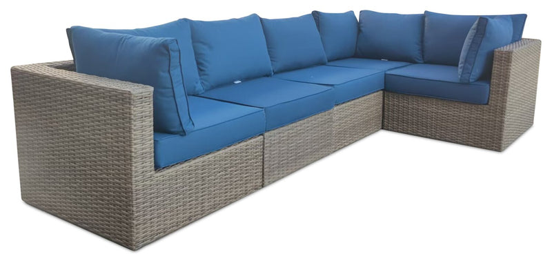 Naples 5-Piece Patio Set - Blue