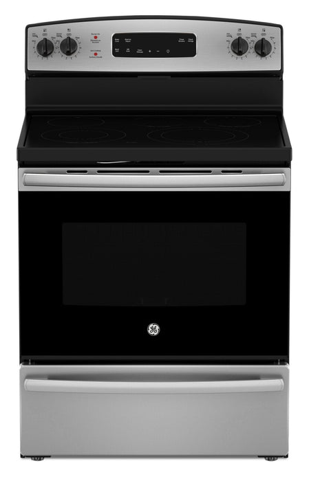 GE 5 Cu. Ft. Electric Range with Dual Bake Element and Certified Sabbath Mode - Stainless Steel - JC… 
