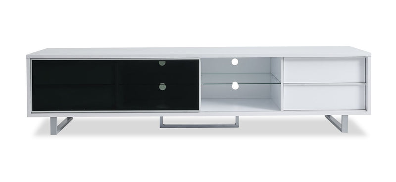 Amelia 89\" x 22\" Modern TV Stand with Storage and Cable Management for TVs up to 100\" - White