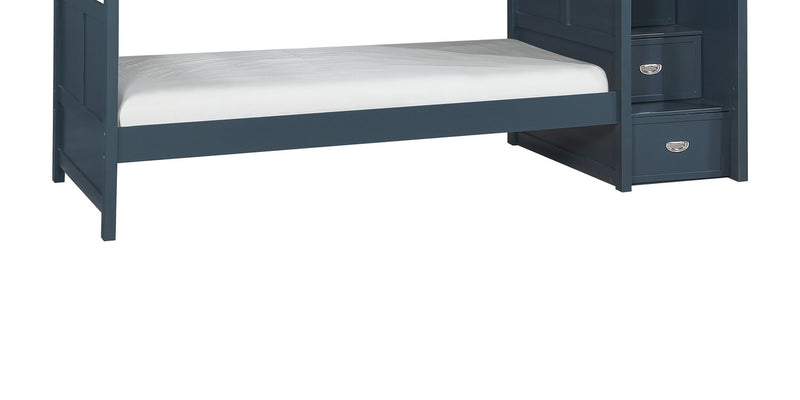 Quinn Twin/Twin Staircase Bunk Bed - Blue