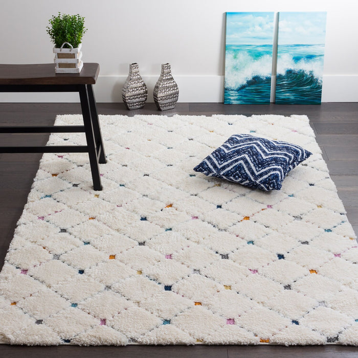 Robin Multi-Colour Moroccan Shag Area Rug - 5'3\" x 7'7\"