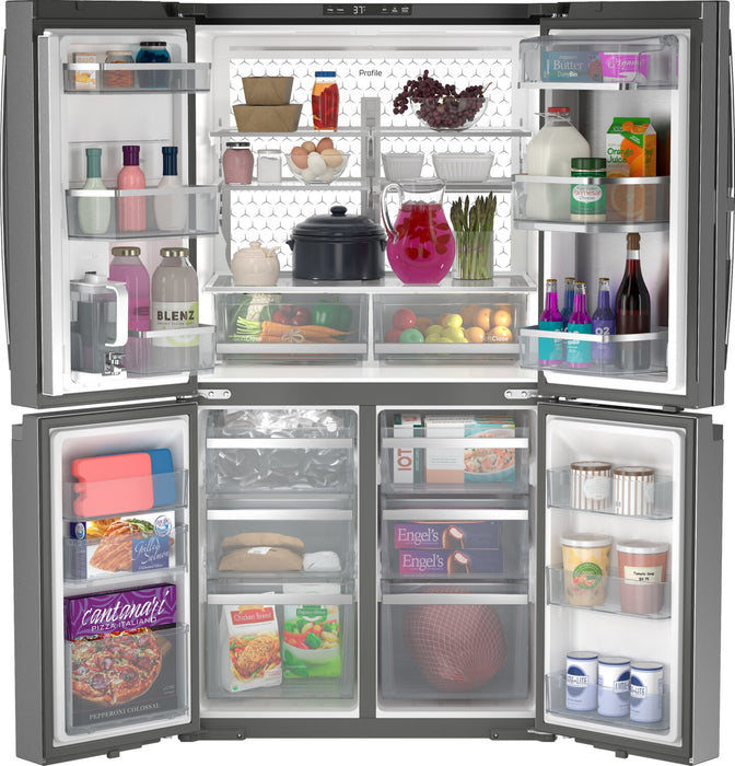 GE Profile 36\" 28.4 Cu. Ft. French-Door Refrigerator - Fingerprint Resistant Stainless Steel - PAD28BYTFS