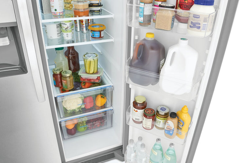 Frigidaire 36\" 25.6 Cu. Ft. Standard-Depth Side-by-Side Refrigerator - Stainless Steel - FRSS2623A… 