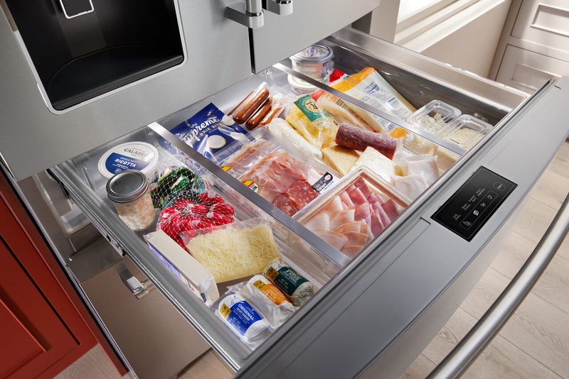 KitchenAid 26 Cu. Ft. 4-Door Refrigerator with FreshChill™ Drawer - KRMF536RPS