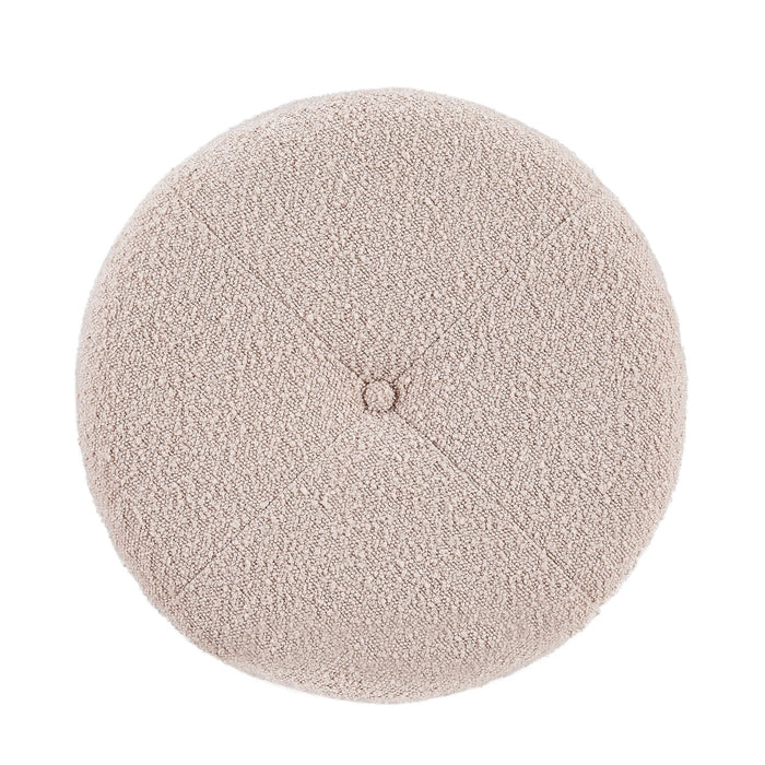 Saskatchewan Round Fabric Storage Ottoman - Pink