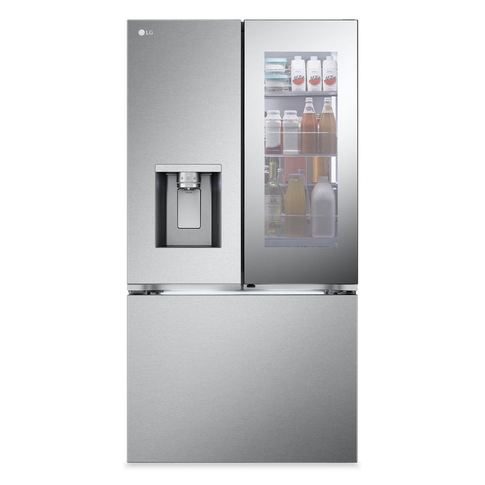 LG 36\" 26 Cu. Ft. French-Door Counter-Depth MAX™ Refrigerator - Smudge Proof Stainless Steel - LRYKC… 