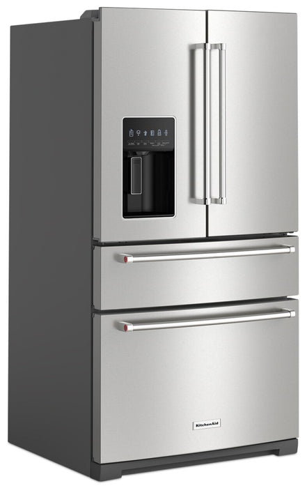KitchenAid 26 Cu. Ft. 4-Door Refrigerator with FreshChill™ Drawer - KRMF536RPS