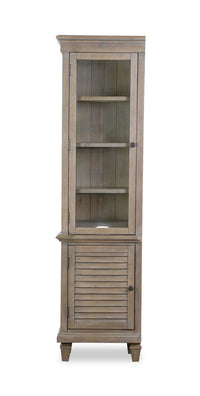 Baron 22” Rustic Pine Pier with Storage and Cable Management - Dovetail Grey 