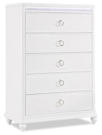 Ava Bedroom Chest of Drawers with LED Light, 5-Drawer, 40.5